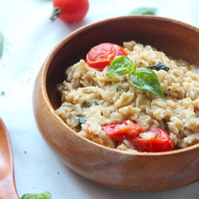 トマトとバジルの味噌リゾット