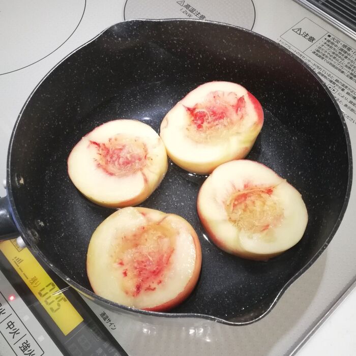 ⑤桃のコンポート