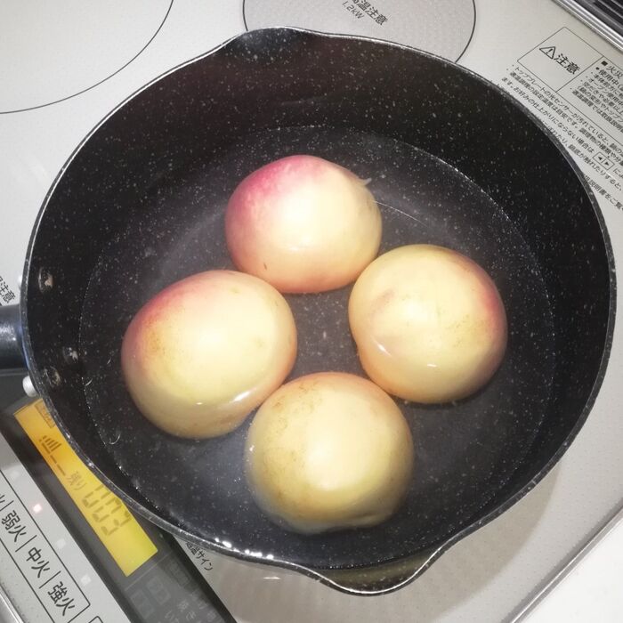 ⑥桃のコンポート