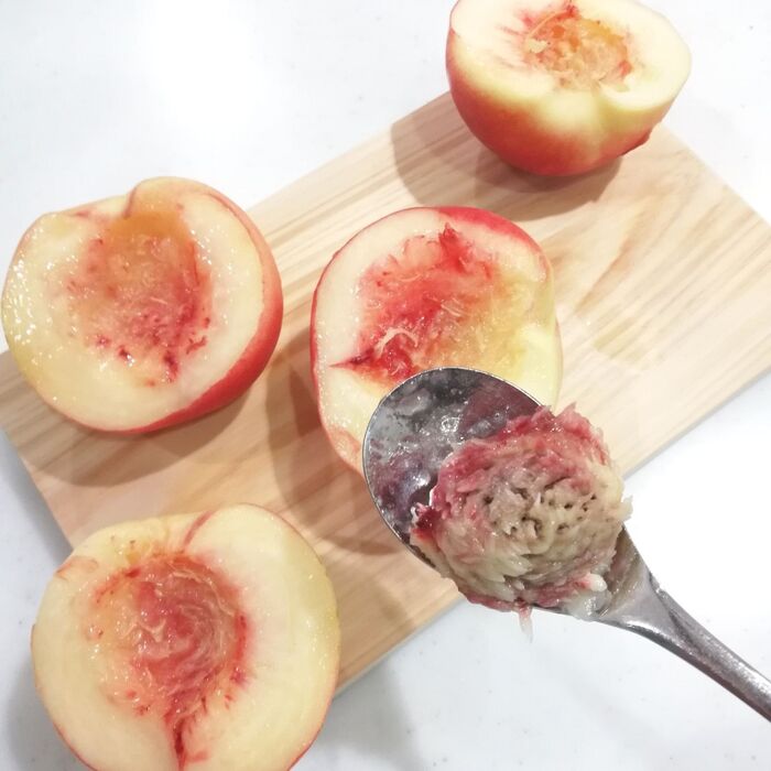 ④桃のコンポート