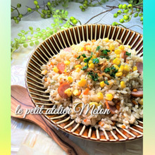 あさりバターの【低糖質】ピラフ♡ダイエット茶碗の秘密も♪