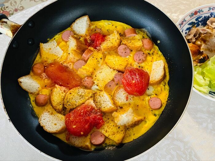 フライパン1つで簡単フレンチ風オムレツ