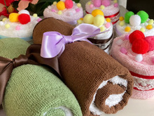 100均材料&古タオルで、簡単親子ハンドメイド!可愛いケーキままごと^_^