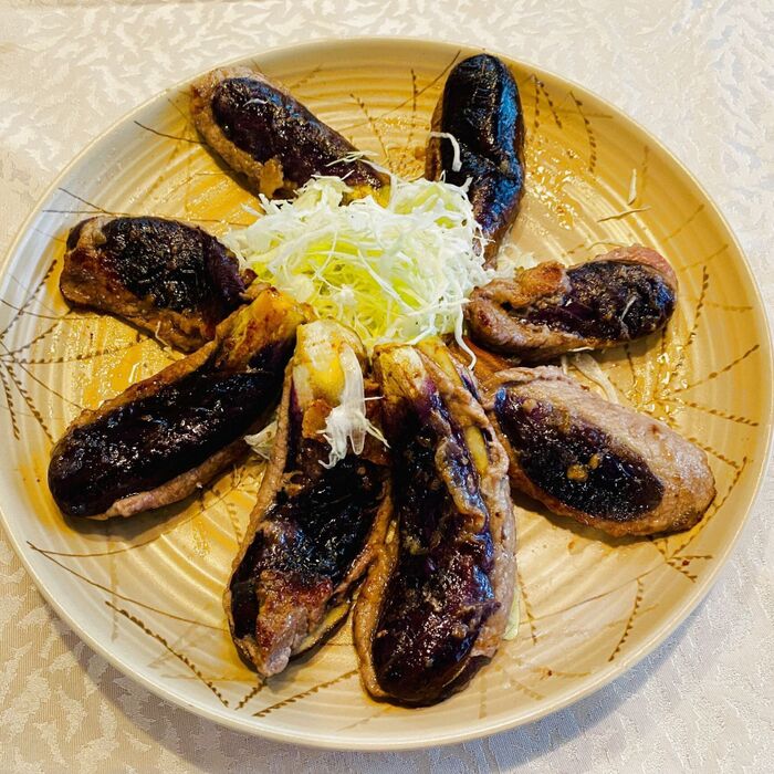 茄子の挟み焼き