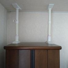 地震対策・突っ張り棒の効果