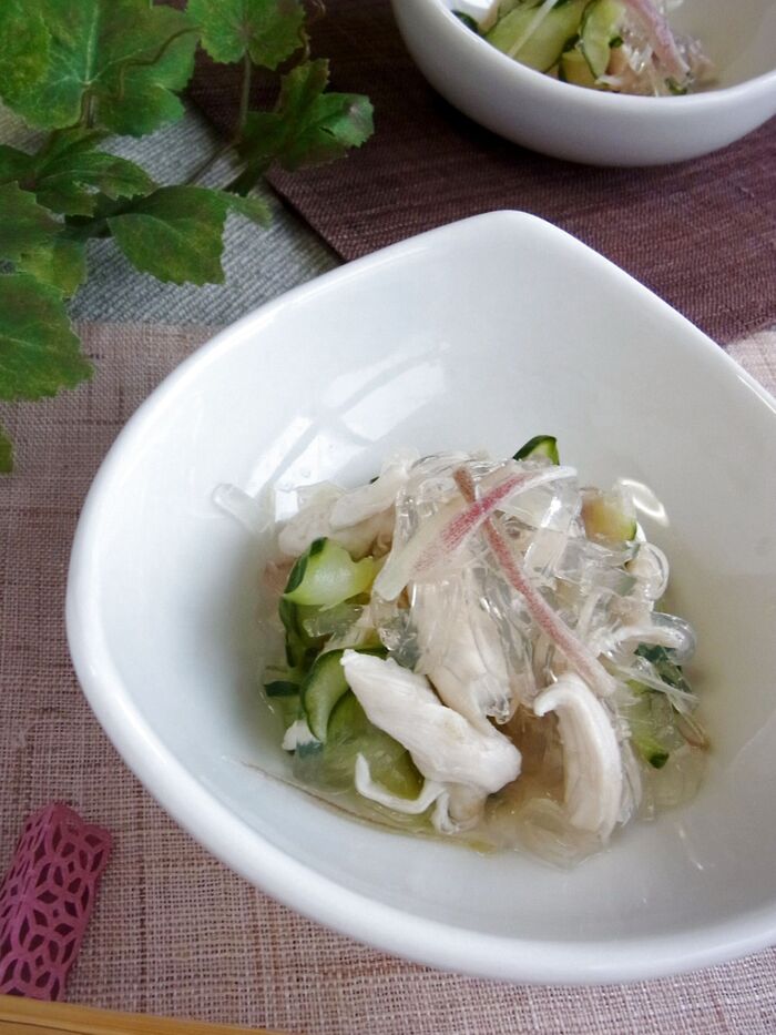 さっぱりツルツルッ ところてんの酢の物