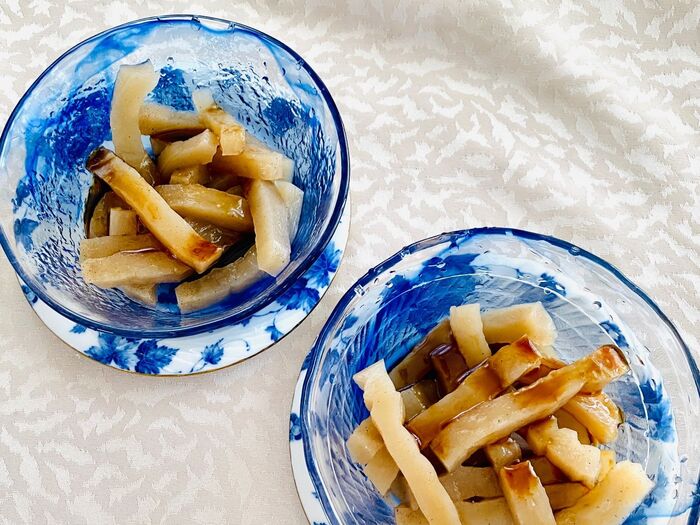 くずきり風きな粉寒天!ところてん突きの代用はアレで♪