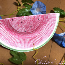 小さなお子さんと一緒に♪すいか起き上がり小法師☆