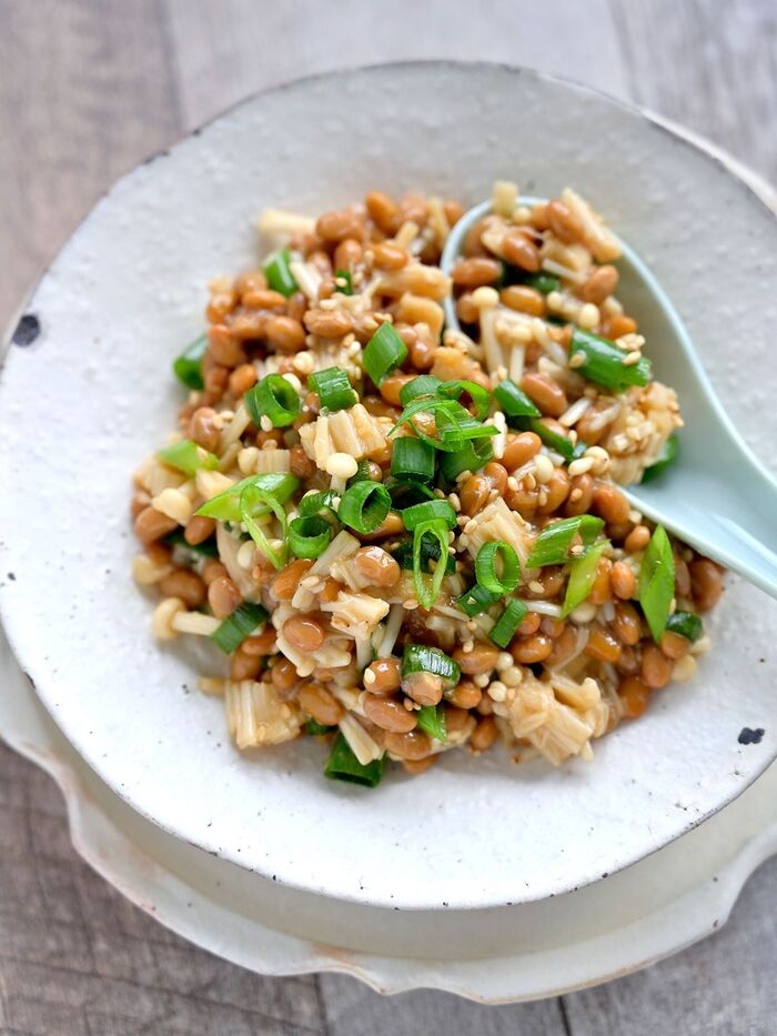 えのきと納豆とぽん酢【えのぽん納豆】レンジ:5分以内