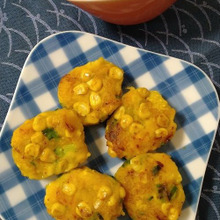 カボチャとトウモロコシの小判焼き