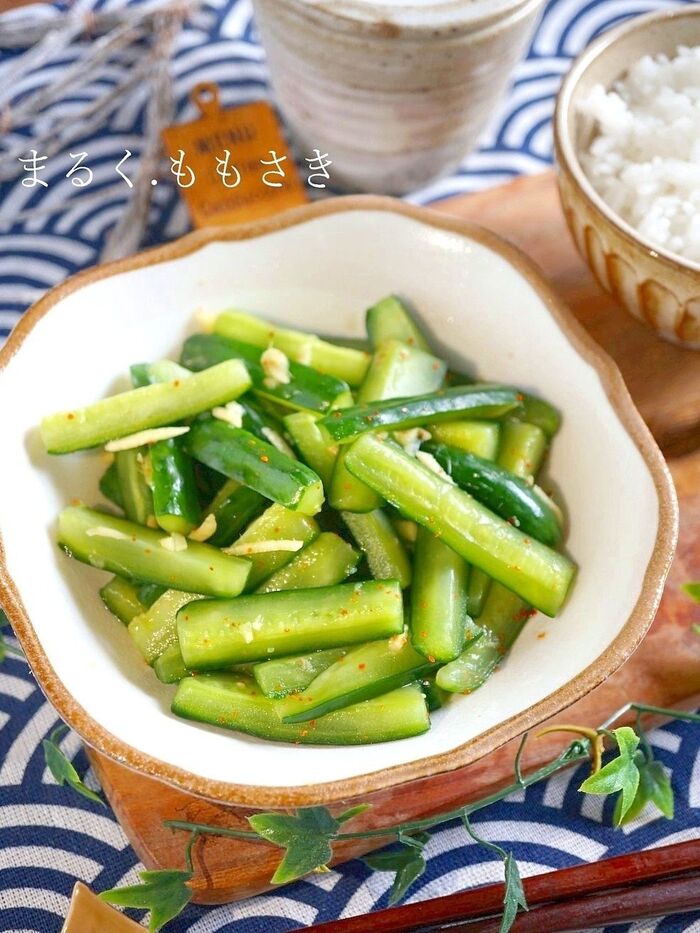 生姜香る♪昆布茶で漬けるきゅうりの浅漬け