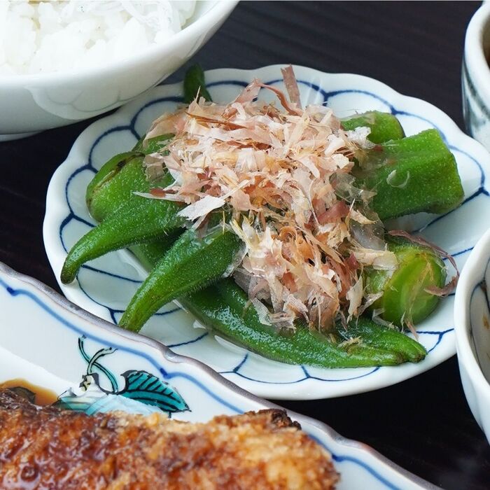 「おくらのおひたし」は流水解凍