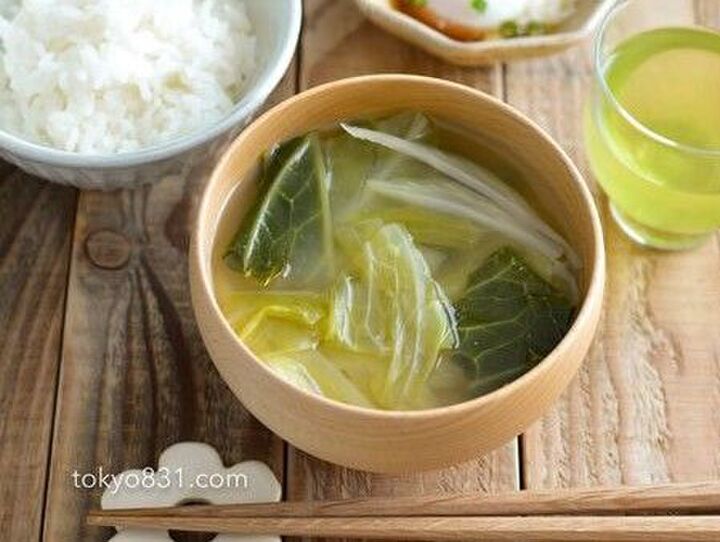 キャベツを使った味噌汁のレシピ