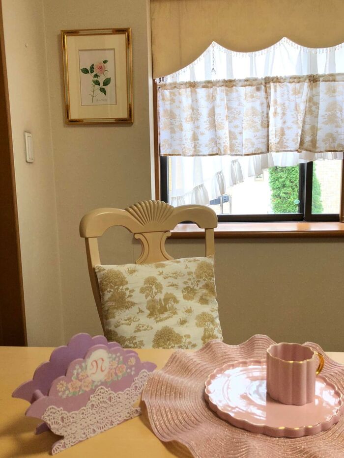 セリアのトワールドジュイ柄インテリアグッズでおうちカフェ