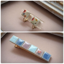 セリアの美濃焼きタイルで作る♡くすみカラーのアクセサリー