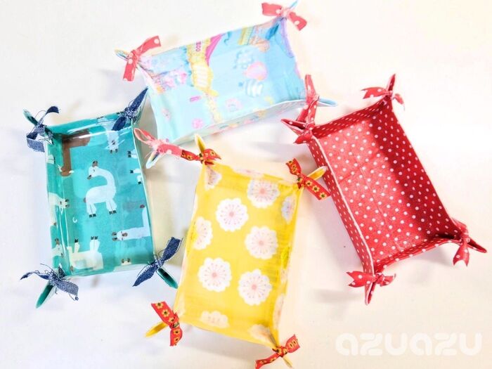 牛乳パックでミニトレー布バージョンを作ろう♪