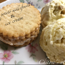 さつまいものミルフィーユ&アイスクリーム♡