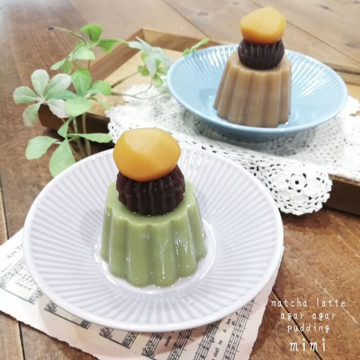 材料3つで!抹茶寒天プリン