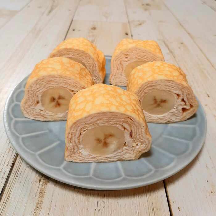 子どもと一緒に作れておいしい♪バナナミルクレープロール