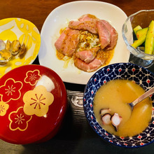 長芋とタコ刺しでお味噌汁!美味しいよ〜