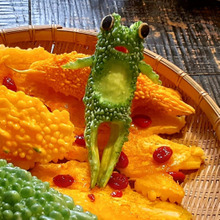 「ゴーヤ!カエル!?可愛い~」って好評!可愛いカエルの作り方とゴーヤのサクサクもちもち塩唐揚げ!