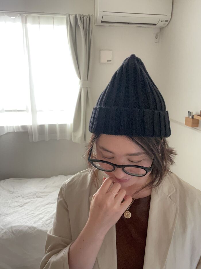 おでこチクチクが苦手な人にもおススメ!無印良品のニット帽