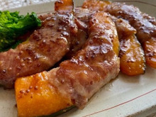 お弁当のおかずにも!肉巻きかぼちゃのハニーマスタード