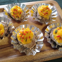 ケーキに見える【カボチャのデコハンバーグ】