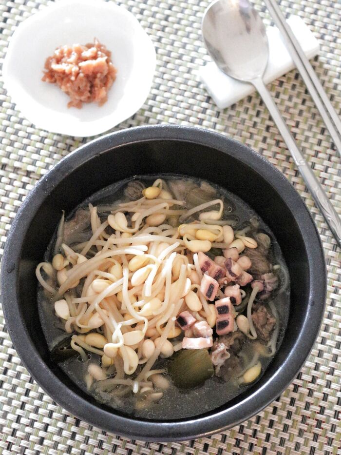 ★豆もやしクッパ(콩나물국밥)。