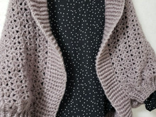 ダイソー新作毛糸で編む!オトナ可愛いモモンガカーデ