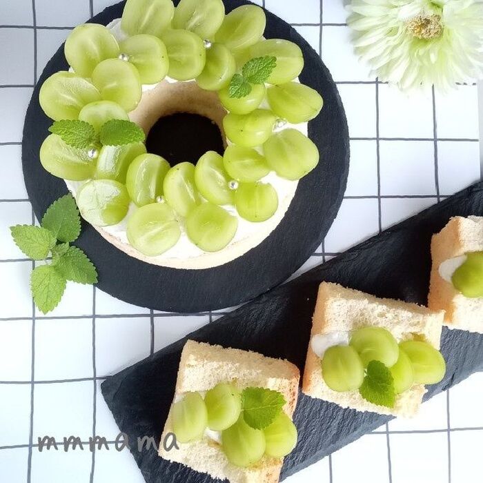 シャインマスカットのシフォンケーキ&シフォンサンド