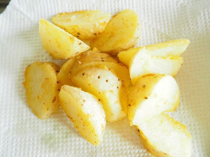 フライドポテトのお芋、選手交代!!秋は「長芋」揚げちゃいます♡油は大さじ1で十分【時短・節約】