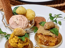 「ランチ??」「本日のランチセットです!」食パンの耳レシピ(3品)~モンブランケーキ