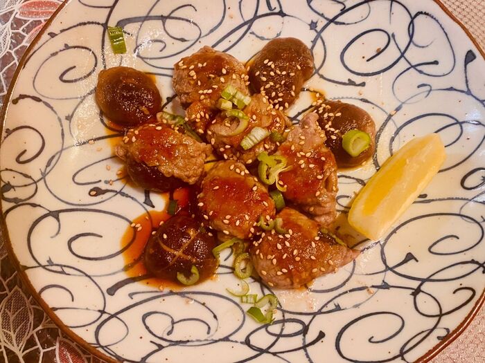 椎茸の牛肉巻きバター醤油焼き♪