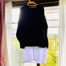 GU黒トレーナーにちょこっとアレンジ