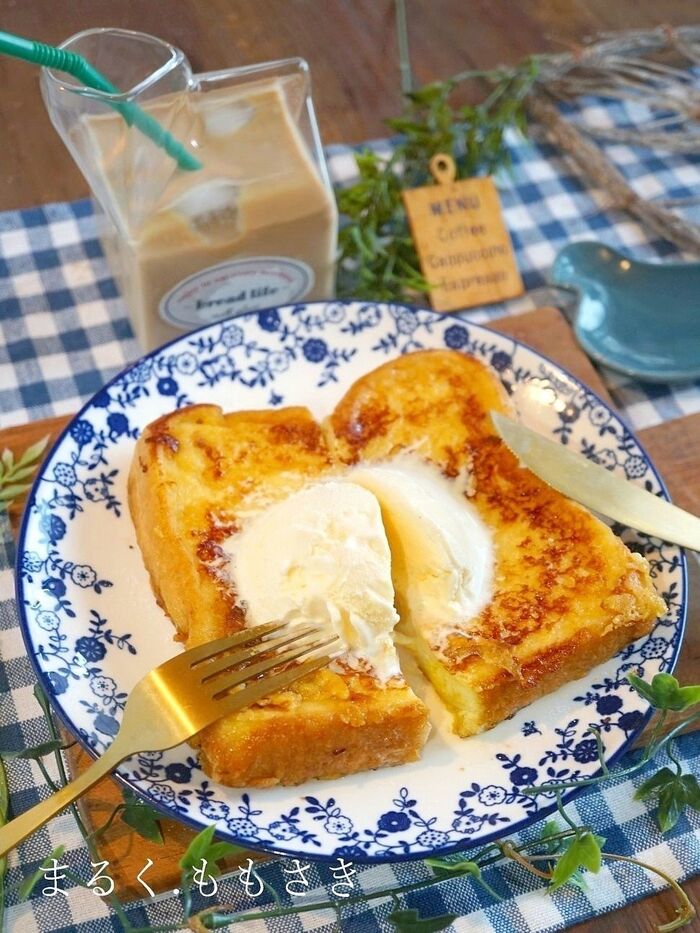プッチンプリンで♪カフェ風フレンチトースト