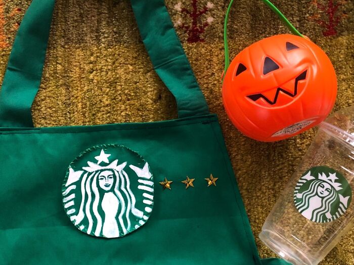 【ダイソー】スタバエプロン出来ちゃった♪ハロウィン