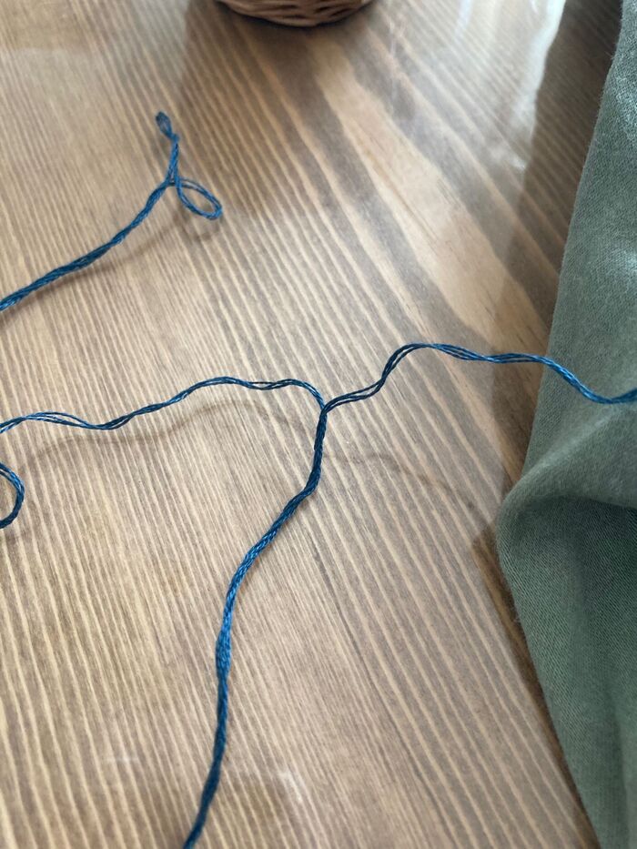 ししゅう糸を、3本どりに。