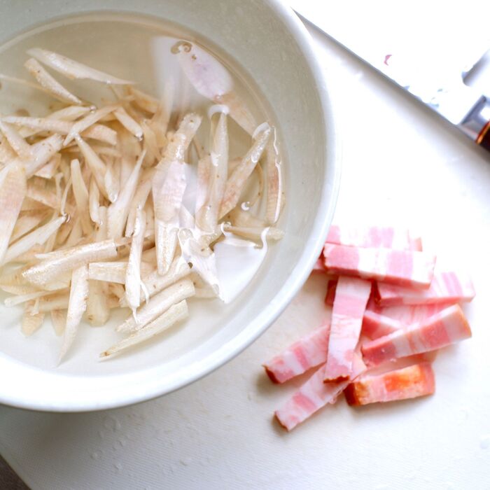 ごぼうをささがき