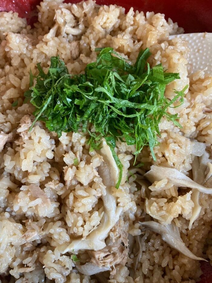 シーチキンと舞茸の炊き込みご飯♪
