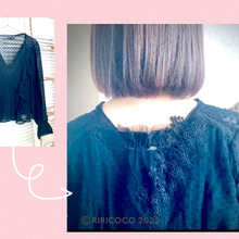 【前後を逆に⁈】ブラウスをリメイクしてみた。