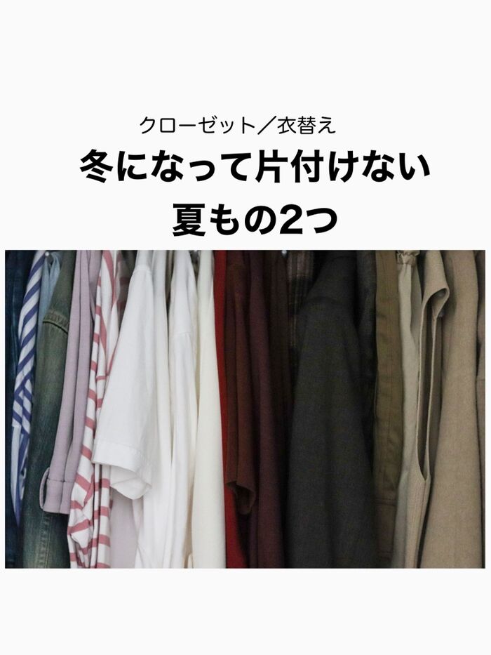 【クローゼット】元アパレル販売員が冬になっても片付けない夏物とは?