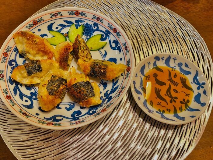 餃子の磯辺揚げ