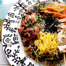 全粒粉でお好み焼き♡奄美大島の郷土料理をお好み焼きにしてみたよ!鶏飯風お好み焼き~♪