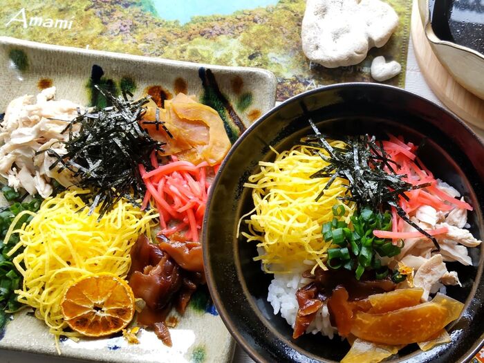 再現レシピ!ササッと作れる!奄美大島の郷土料理《鶏飯》~♪さっぱりたっぷり頂ける!ヘルシー食です!