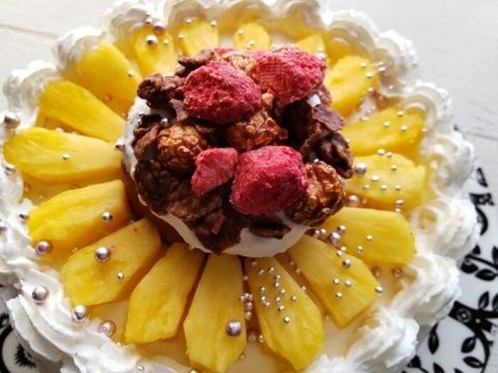ひまわり畑の感動をケーキに残す♡パイナップルdeひまわりケーキ