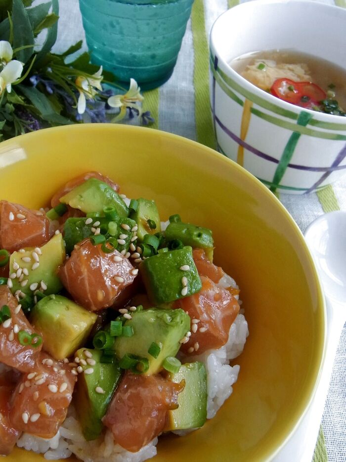 簡単時短♪栄養価も◎(^o^)v ポキ丼