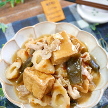煮込みは5分♪厚揚げとちくわのとろみ餡~おでん風煮込み