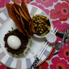 夜サラダ「コールスロー エピナ タコミンチ 薩摩 パパド」