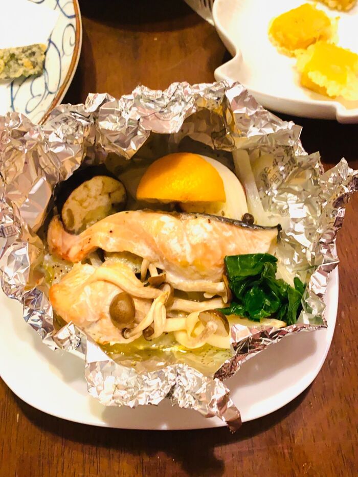 今が旬!鮭のゆずバターホイル焼き